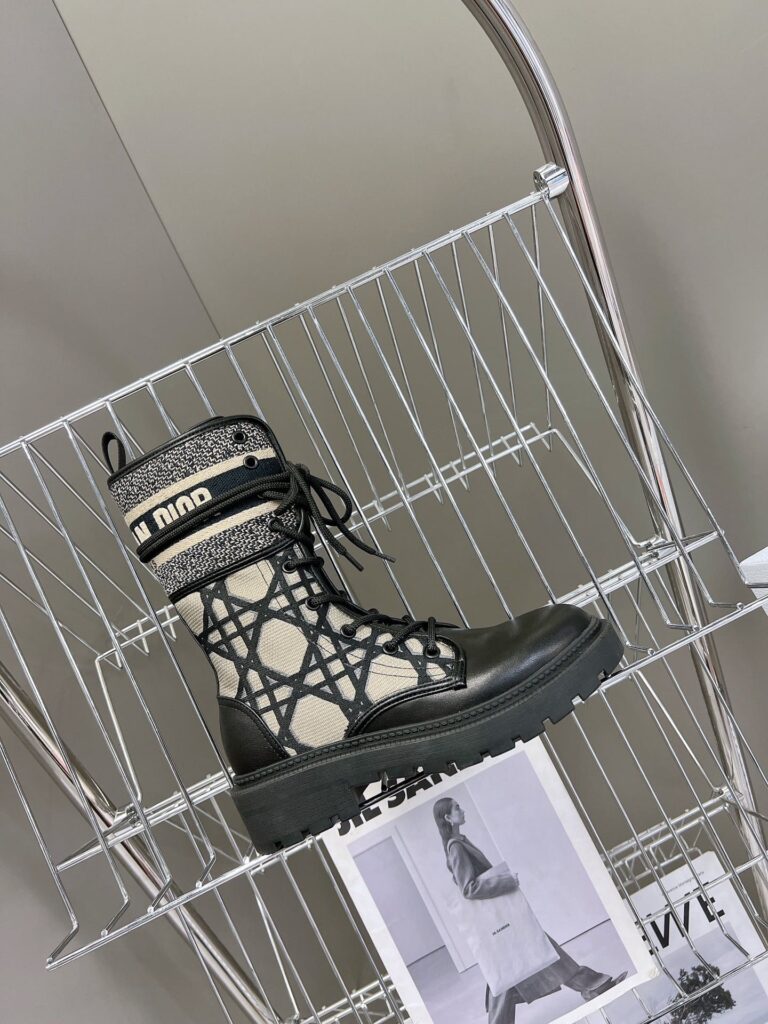 Dior D Major Boots Black And Beige - Image 6