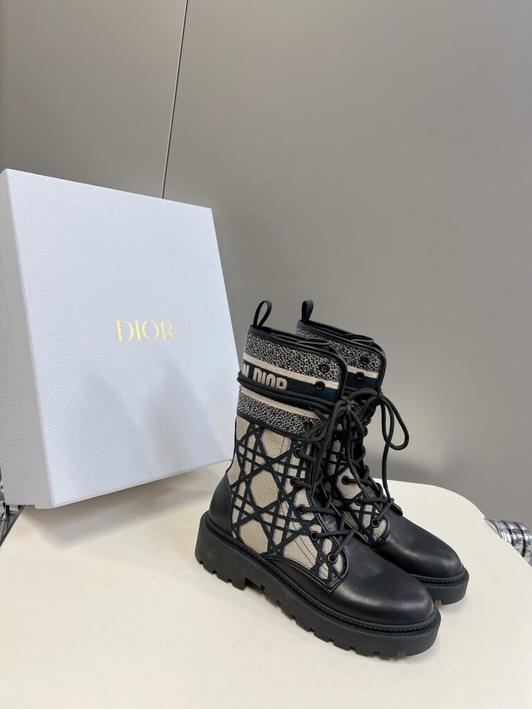 Dior D Major Boots Black And Beige - Image 9