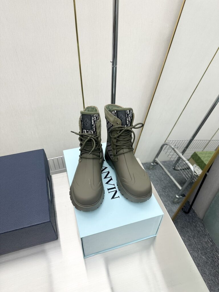 Dior Garden Lace Up Boot Green - Image 6
