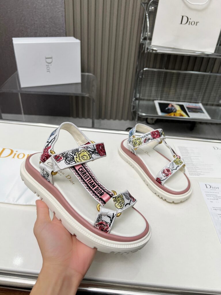 Dior D Wave Sandal White - Image 6