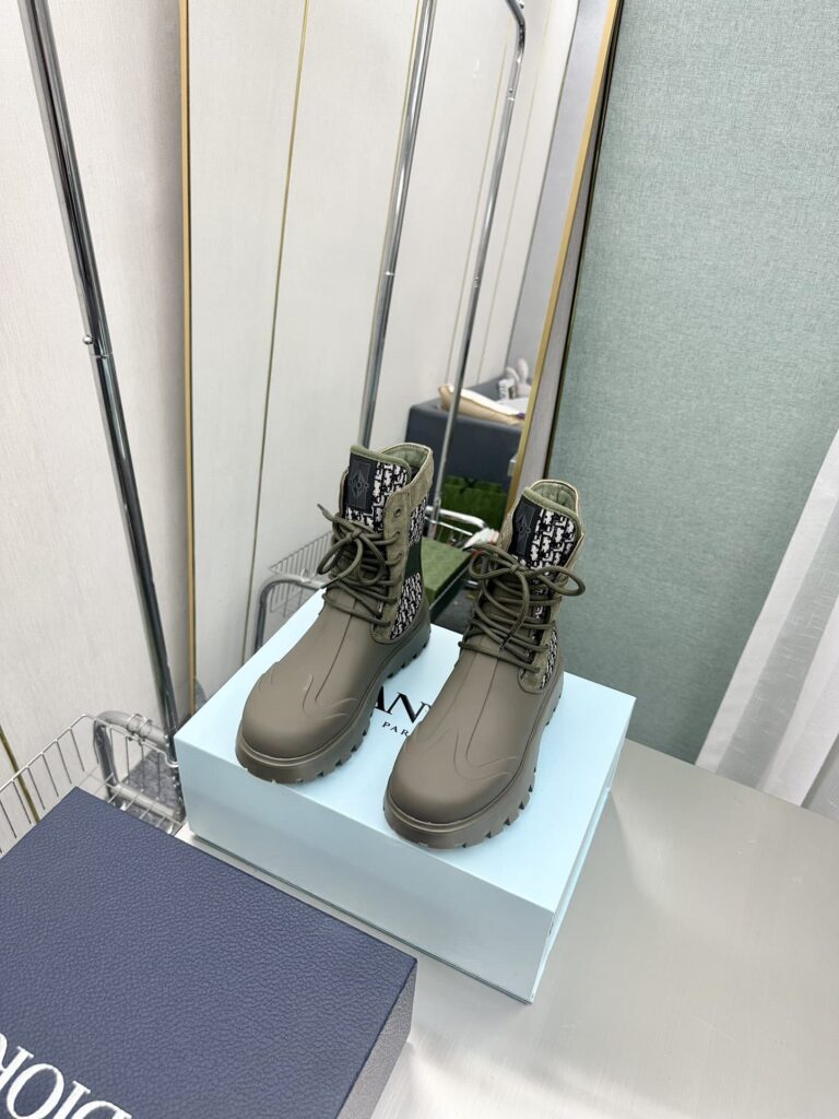 Dior Garden Lace Up Boot Green - Image 8