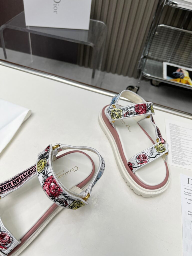 Dior D Wave Sandal White - Image 8