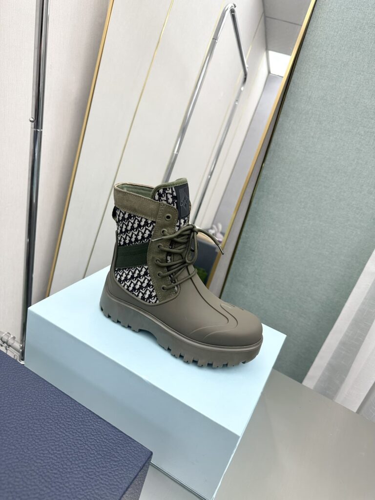 Dior Garden Lace Up Boot Green - Image 9