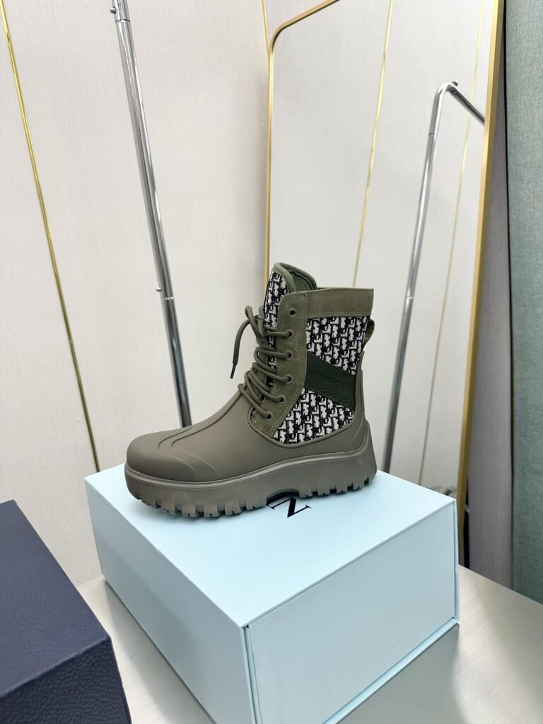 Dior Garden Lace Up Boot Green - Image 10