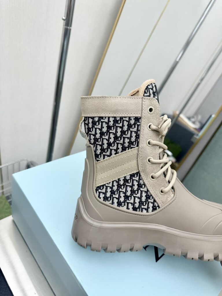 Dior Garden Lace Up Boot Beige 3Bo315Zyh H164 - Image 4