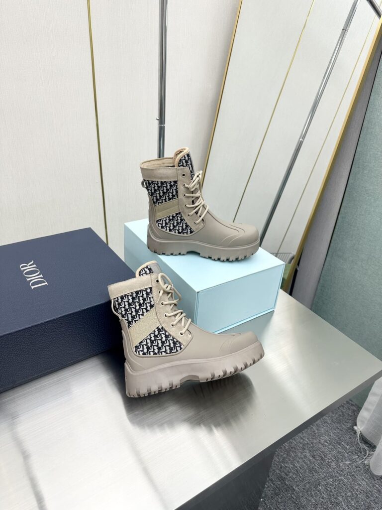 Dior Garden Lace Up Boot Beige 3Bo315Zyh H164 - Image 5