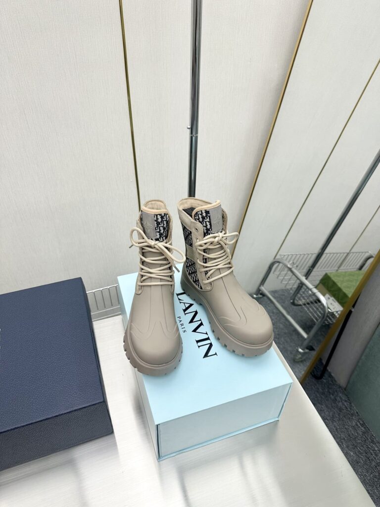 Dior Garden Lace Up Boot Beige 3Bo315Zyh H164 - Image 6