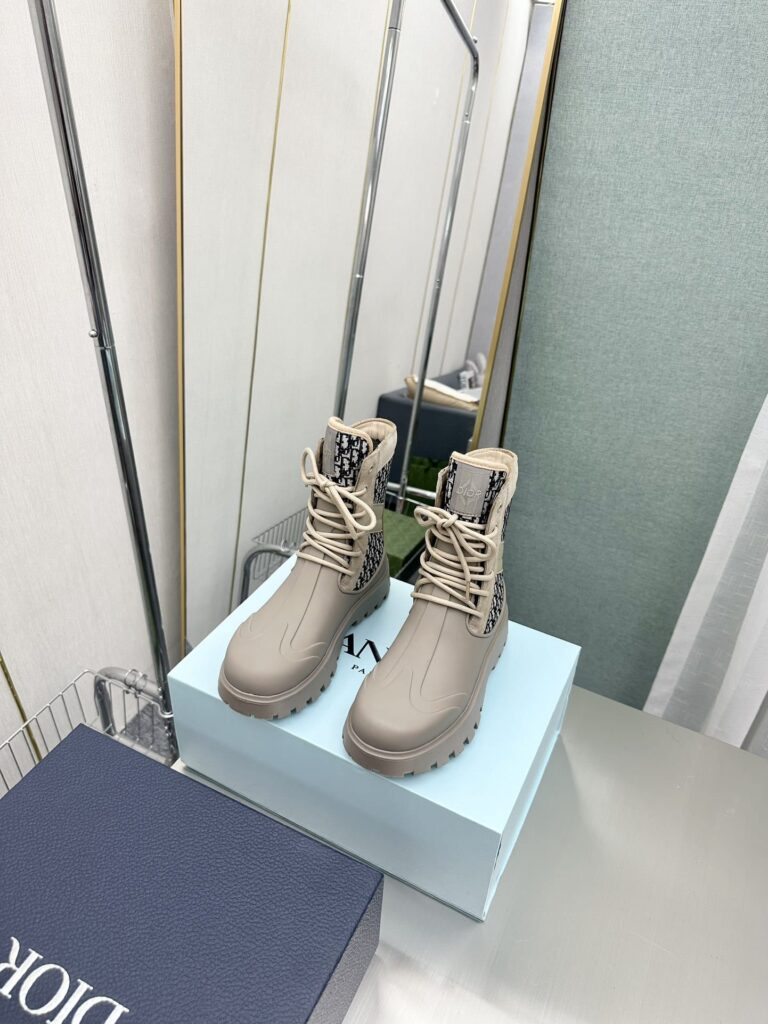 Dior Garden Lace Up Boot Beige 3Bo315Zyh H164 - Image 8