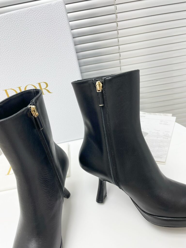 Dior Leather Ankle Boots Black - Image 3