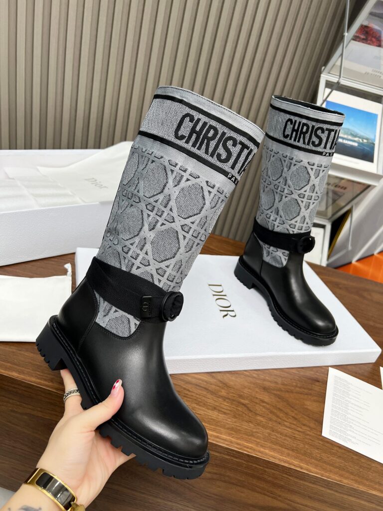 Dior D Major Boot Calfskin Black And Grey - Image 7