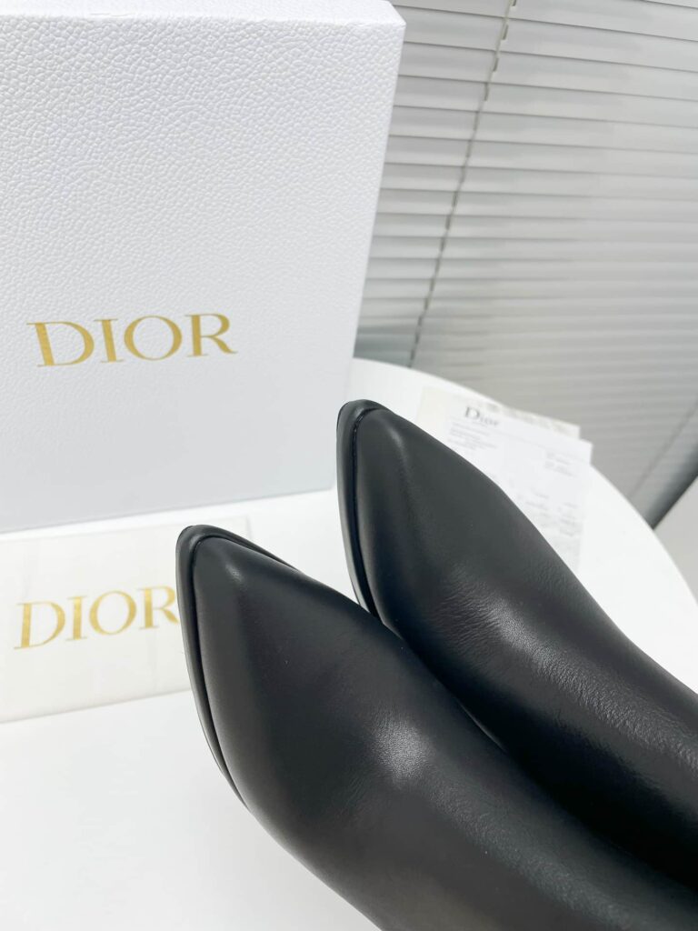Dior Leather Ankle Boots Black - Image 4