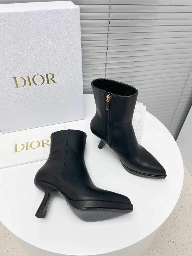 Dior Leather Ankle Boots Black - Image 7