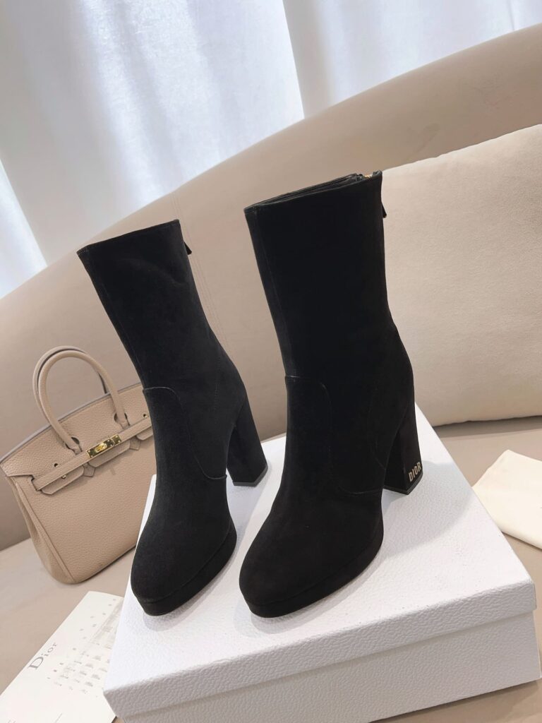Dior D Rise Ankle Boots Black - Image 4
