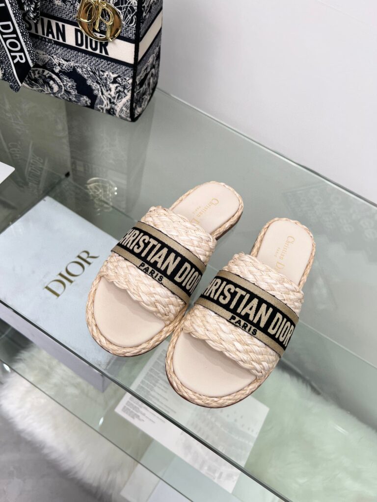 Dior Dway Slide Jute-Coloured Kcq844Ecj S23Y - Image 3