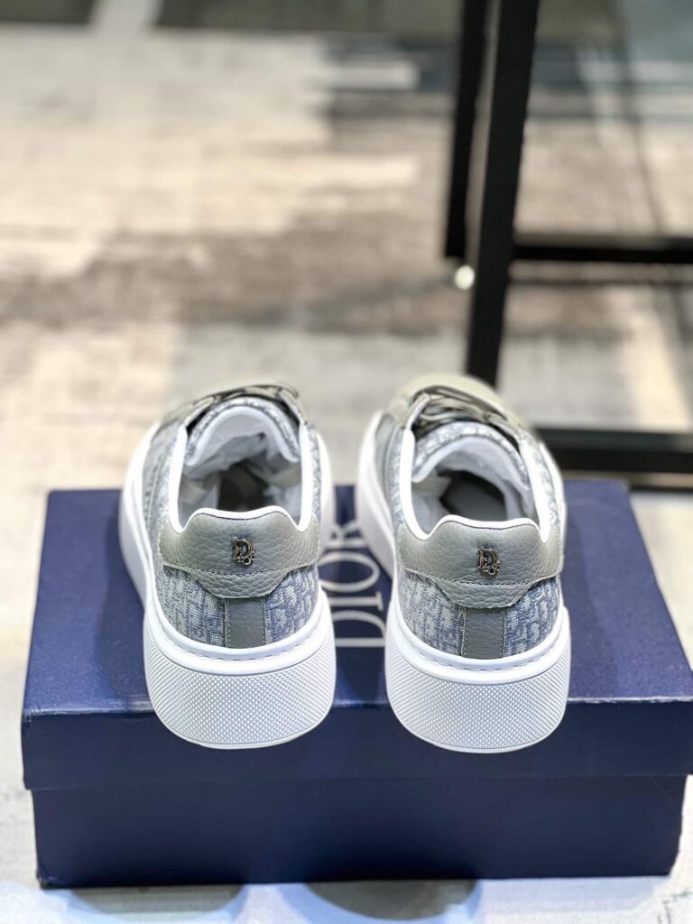 Dior Men'S Sneakers Cd Embroidered Canvas Low Grey - Image 9