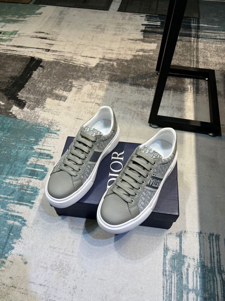 Dior Men'S Sneakers Cd Embroidered Canvas Low Grey - Image 7