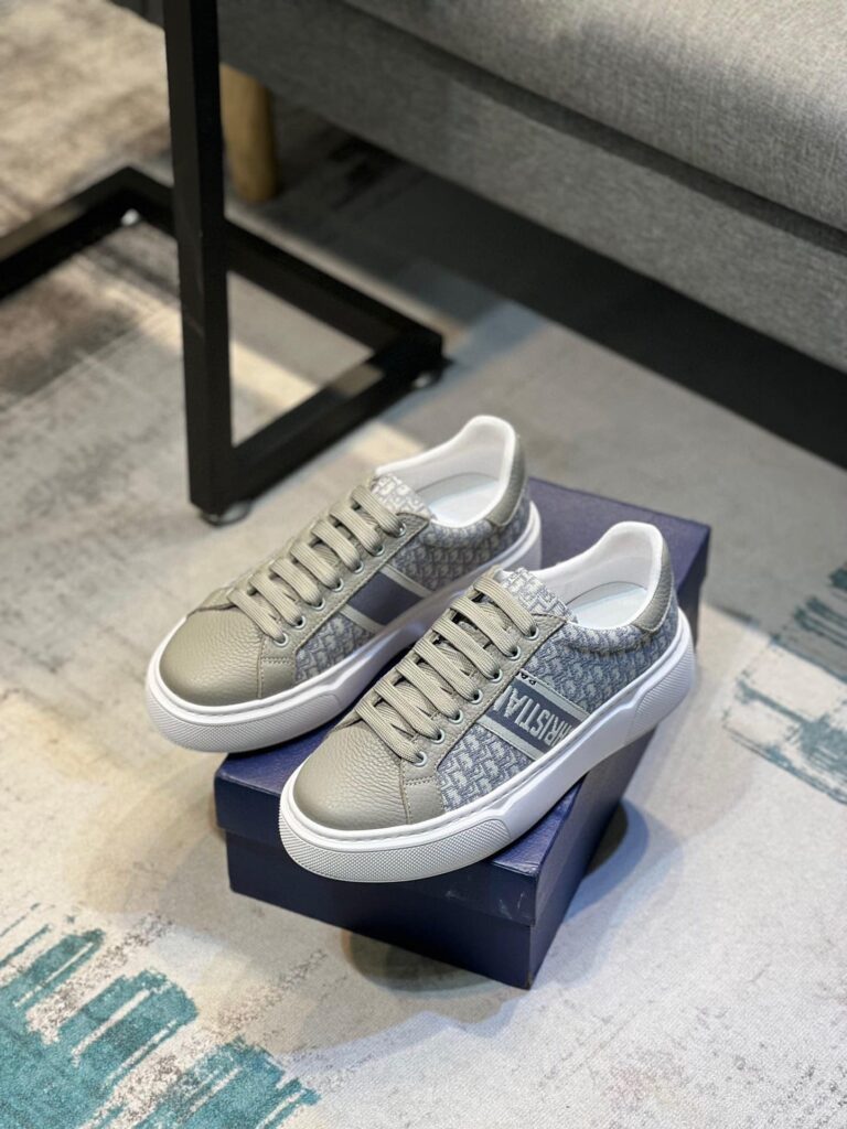 Dior Men'S Sneakers Cd Embroidered Canvas Low Grey - Image 5