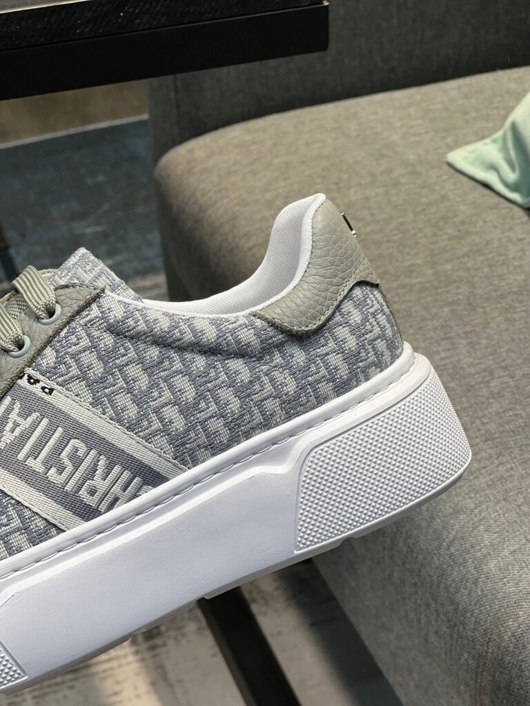 Dior Men'S Sneakers Cd Embroidered Canvas Low Grey - Image 3