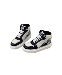 Dior D-Player High Top Sneakers Navy Blue And White