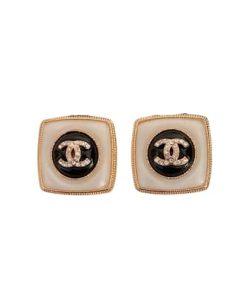 Chanel Stud Earrings Black