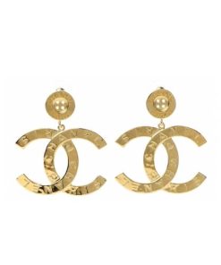 Chanel Paris Button Earrings