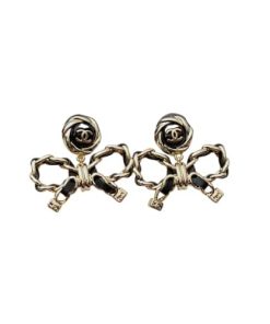 Chanel Metal Brooch Gold And Black