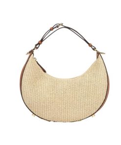 Fendi Graphy Small Natural Straw Bag 20Cm 8Br798Anwbf1L27