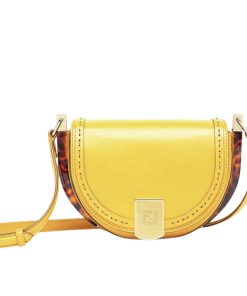 Fendi Moonlight Crossbody Bag Yellow 25Cm