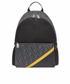 Fendi Diagonal Fendi Diagonal Backpack Nylon Black 35Cm 7Vz042A9Xtf17Bj