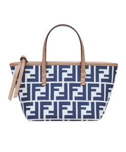 Fendi Mini Roll Ff Jacquard Mini Bag Midnight Blue 18Cm