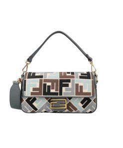 Fendi Baguette Ff Embroidered Shoulder Bag Multicolor 26Cm