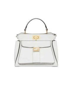 Fendi Peekaboo Mini Bag Leather Bag With Baguette Pocket White 23Cm 8Bn244Amcxf0K7E