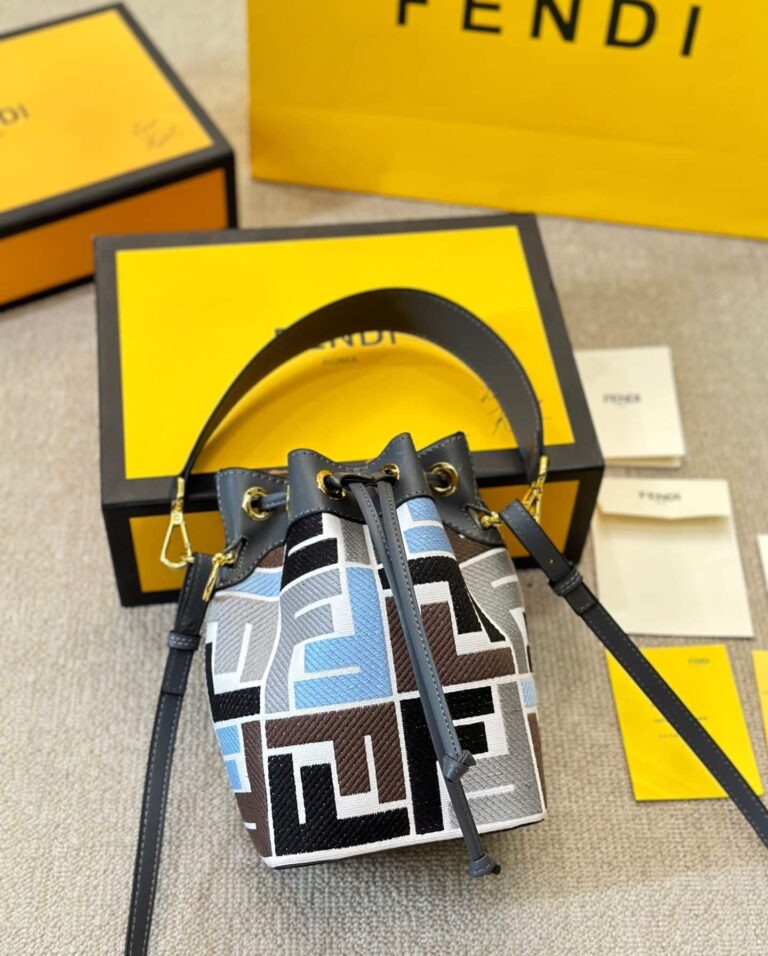 Fendi Mon Tresor Multicolor Canvas Mini Bag With Ff Embroidery 22Cm 8Bs010Arc3F1Opk - Image 4