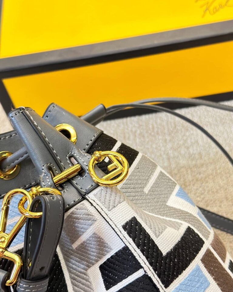 Fendi Mon Tresor Multicolor Canvas Mini Bag With Ff Embroidery 22Cm 8Bs010Arc3F1Opk - Image 7