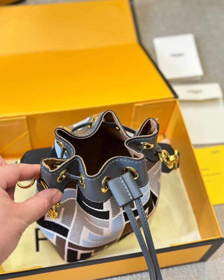 Fendi Mon Tresor Multicolor Canvas Mini Bag With Ff Embroidery 22Cm 8Bs010Arc3F1Opk - Image 8