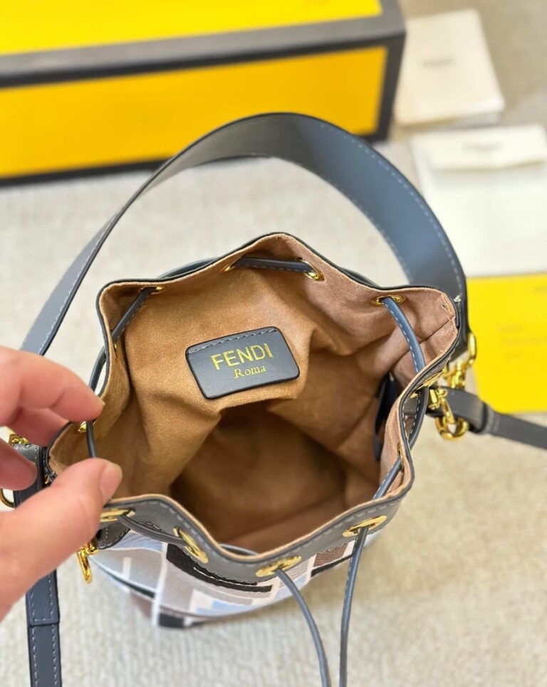 Fendi Mon Tresor Multicolor Canvas Mini Bag With Ff Embroidery 22Cm 8Bs010Arc3F1Opk - Image 10