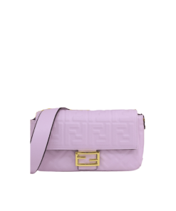 Fendi Baguette Leather Purple Nappa Bag 27Cm