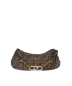 Fendi O’Lock Swing Shoulder Bag Dark Brown 32Cm