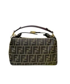 Fendi Zucca Jacquard Mini Pouch Bag Brown 27Cm