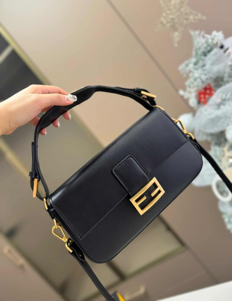 Fendi Baguette Bag Black Leather 25Cm 8Br822Apg6F1Cfj - Image 2