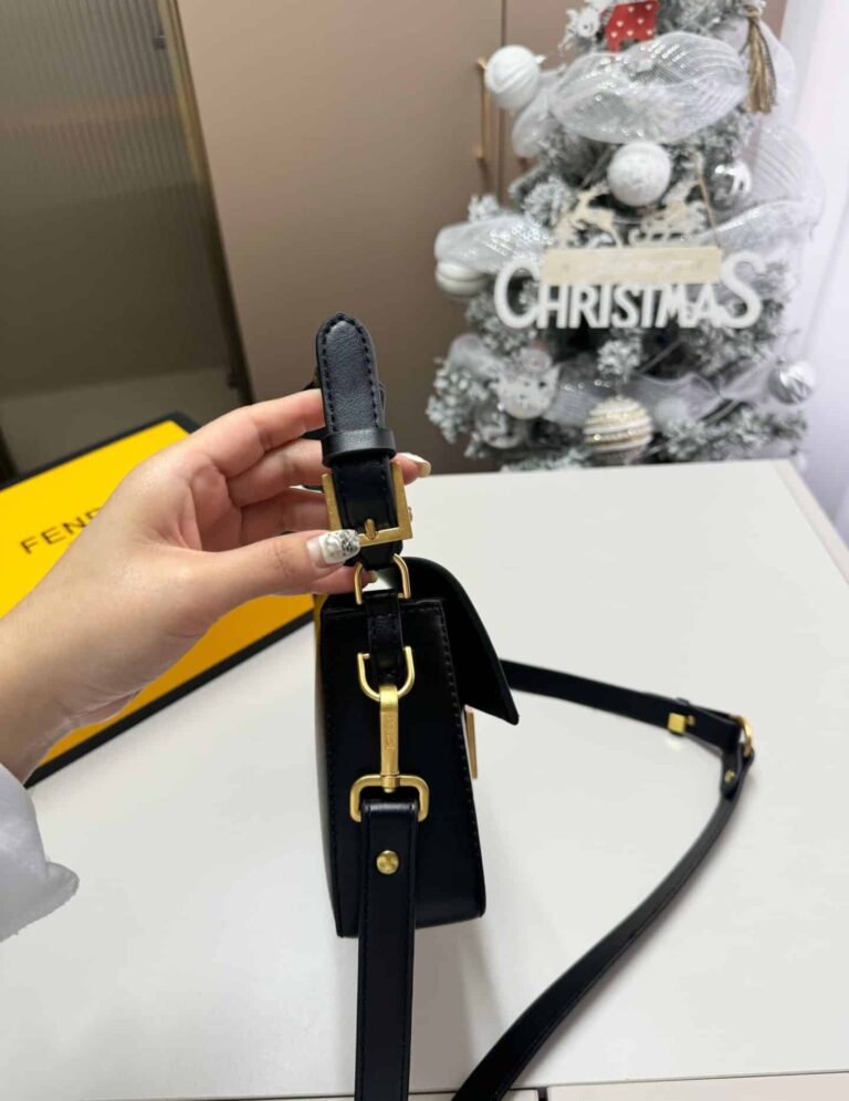 Fendi Baguette Bag Black Leather 25Cm 8Br822Apg6F1Cfj - Image 7