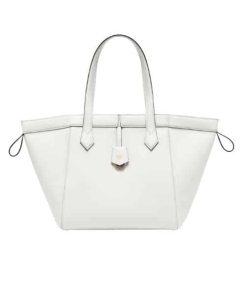 Fendi Origami Medium White Leather Bag That Can Be Transformed White 26Cm 8Bh414Apzaf0K7E