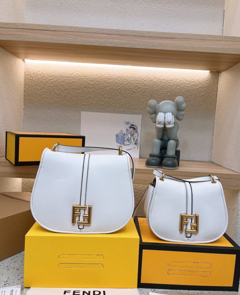 Fendi C’Mon Mini White Leather Bag 20Cm 8Bs082Aq0Lf1550 - Image 2