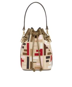 Fendi Mon Tresor Canvas Mini Bag With Ff Embroidery Multicolour 14Cm 8Bs093Aow2F1Q6O