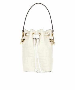 Fendi Mon Tresor Mini Bucket Bag White 16Cm