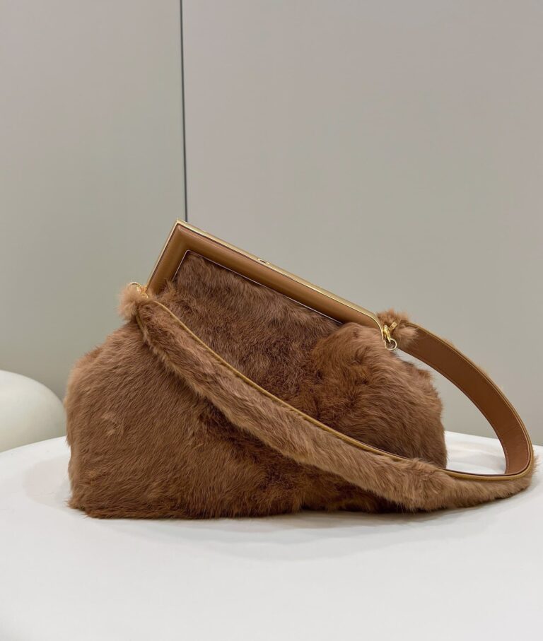 Fendi First Brown Mink Bag 32.5 Cm - Image 4
