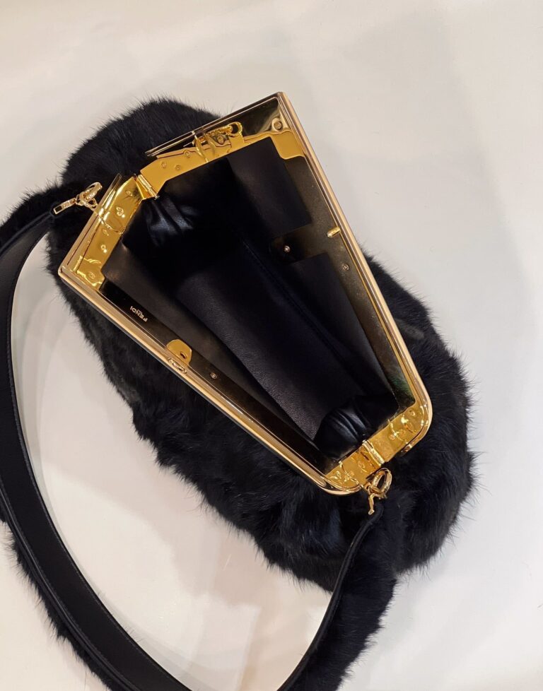 Fendi First Black Mink Bag 32.5 Cm - Image 8