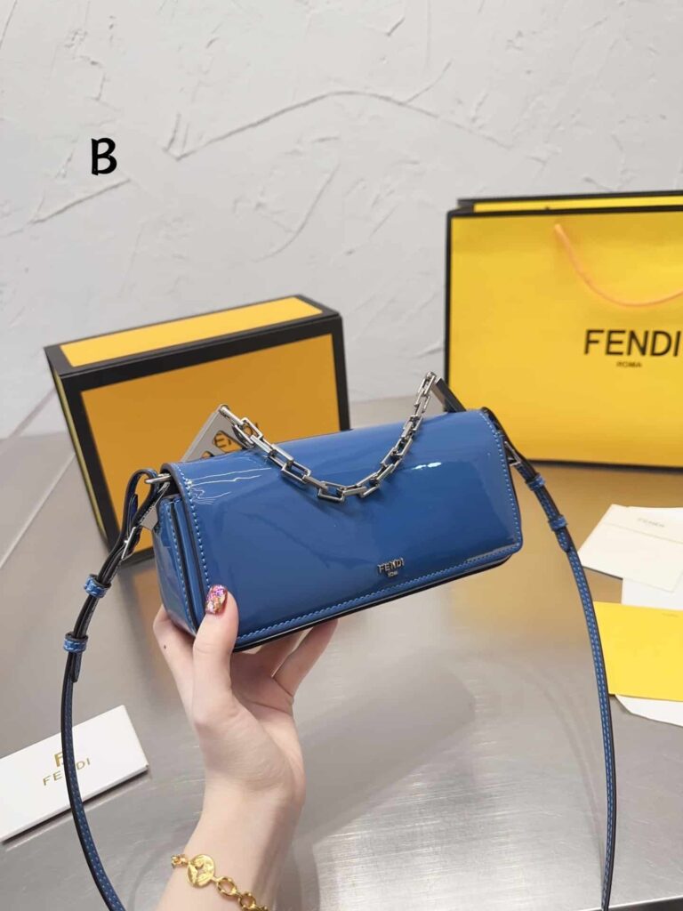 Fendi First Sight Blue Leather Mini Bag 23Cm 8Bs072Anx2F1L1O - Image 2