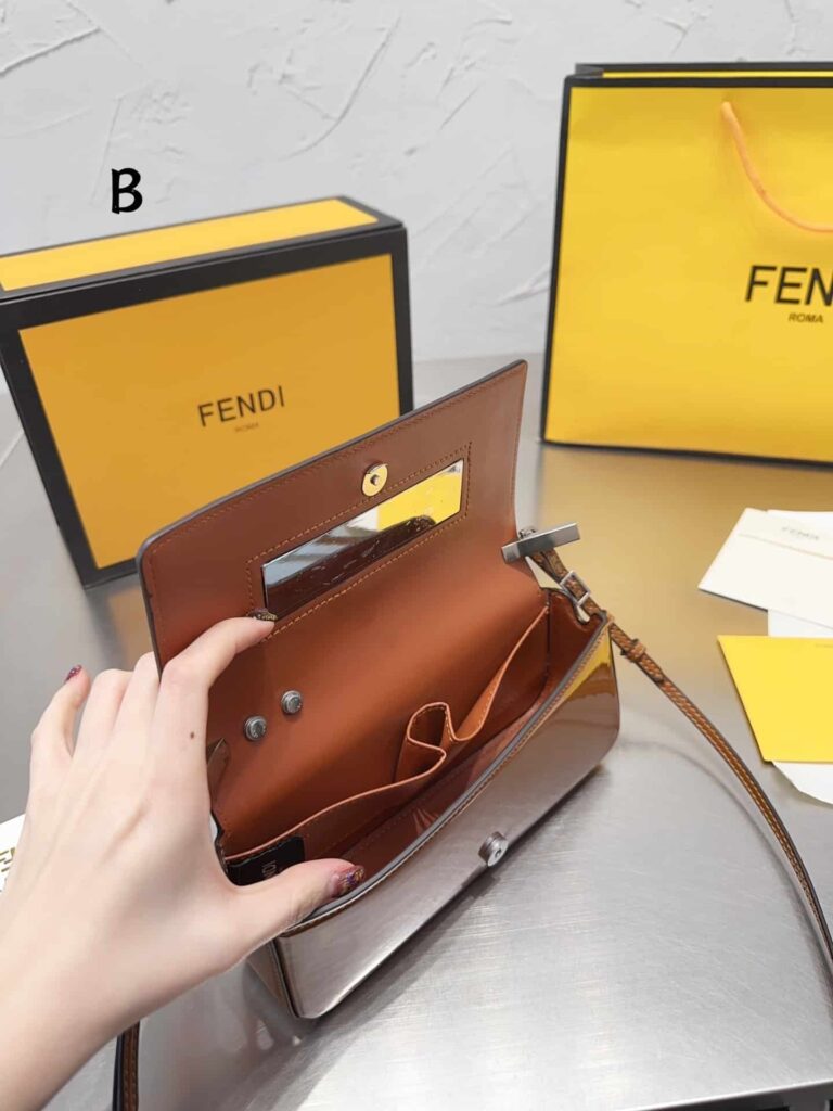 Fendi First Sight Brown Leather Mini Bag 23Cm 8Bs072Anx2F1L1L - Image 5