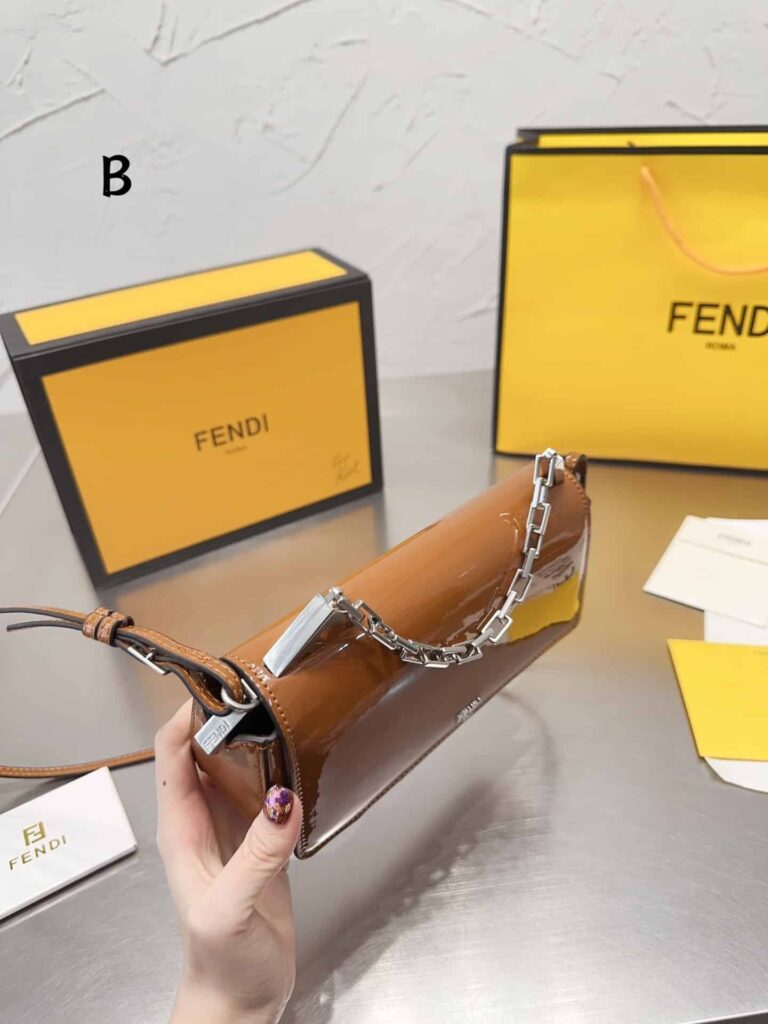 Fendi First Sight Brown Leather Mini Bag 23Cm 8Bs072Anx2F1L1L - Image 4